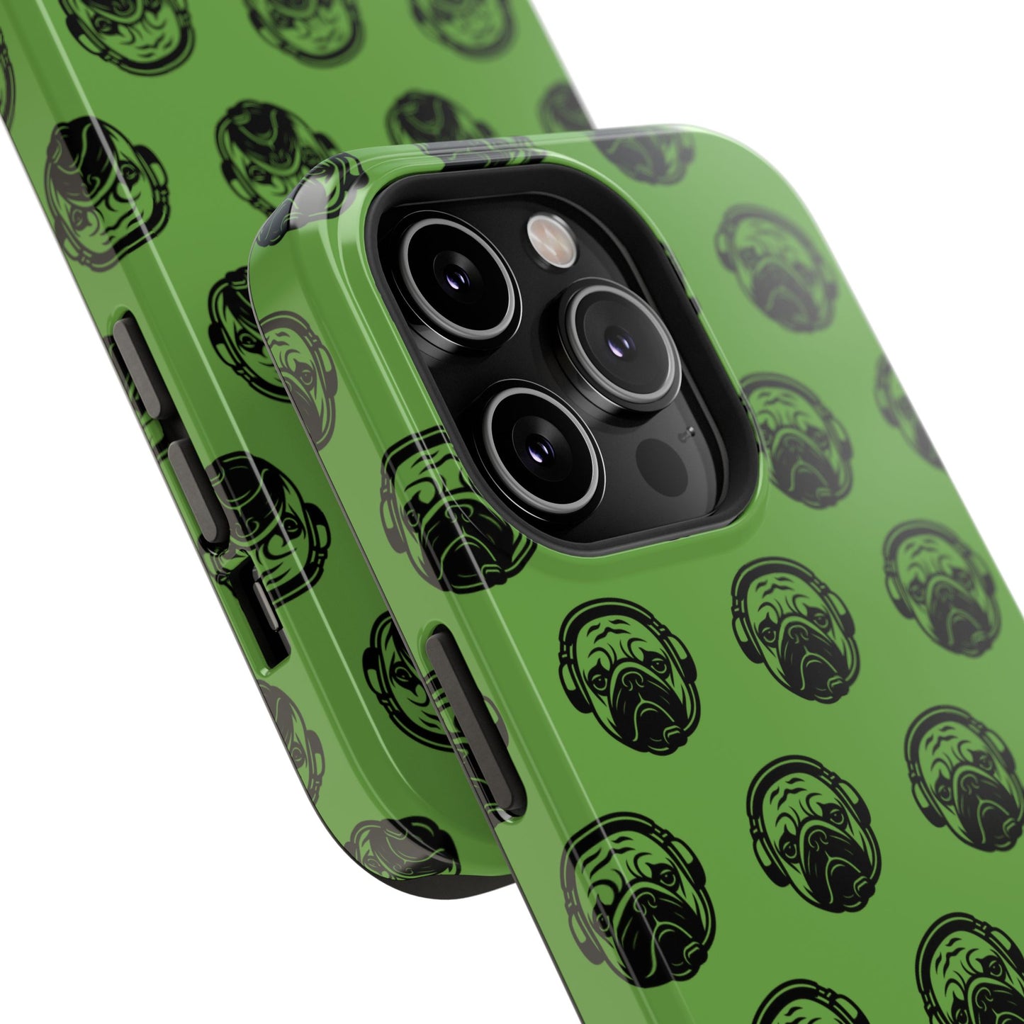 [Green] Poogstek Logo Stylish Impact-Resistant Phone Case with Cool Headphone Design, Hipster Gift, Fun Phone Accessory, Trendy Tech Case, Unique [...]