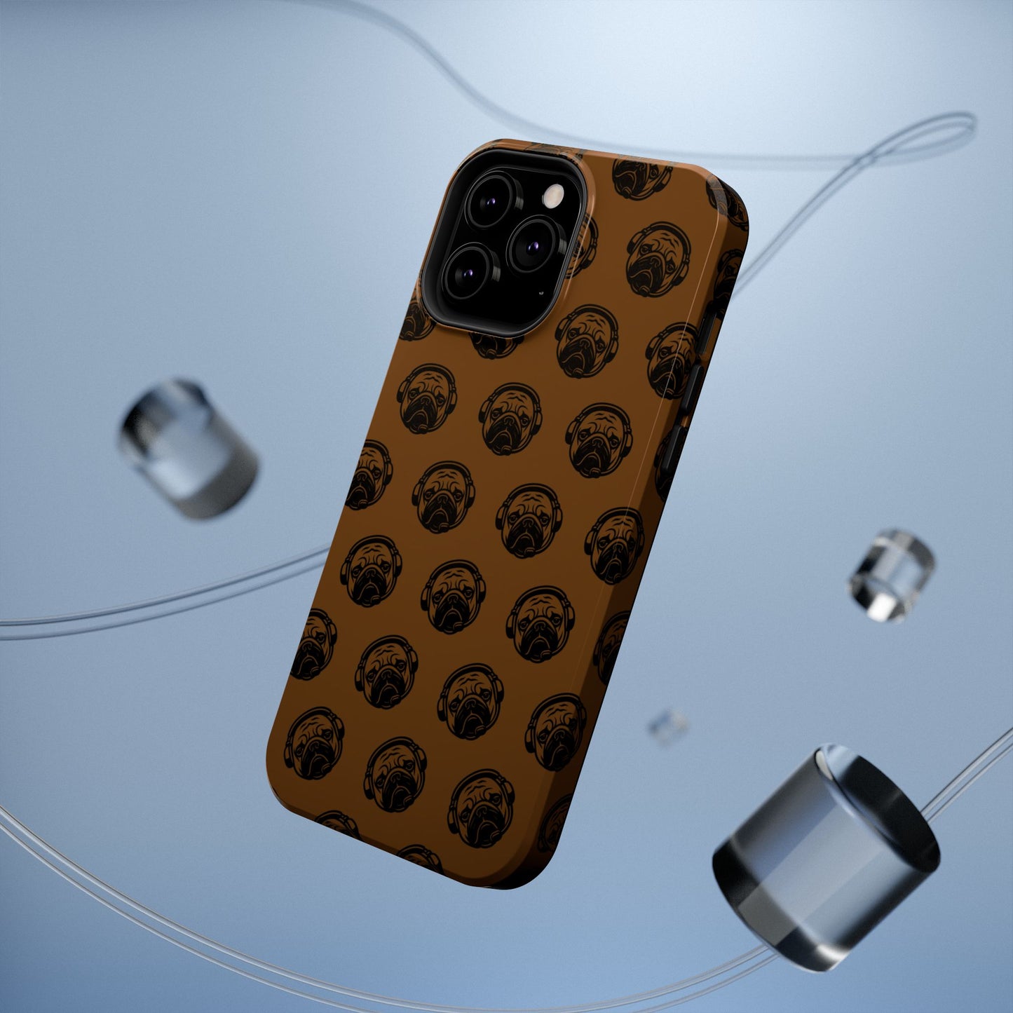 [Brown] Poogstek Logo Stylish Impact-Resistant Phone Case with Cool Headphone Design, Hipster Gift, Fun Phone Accessory, Trendy Tech Case, Unique [...]