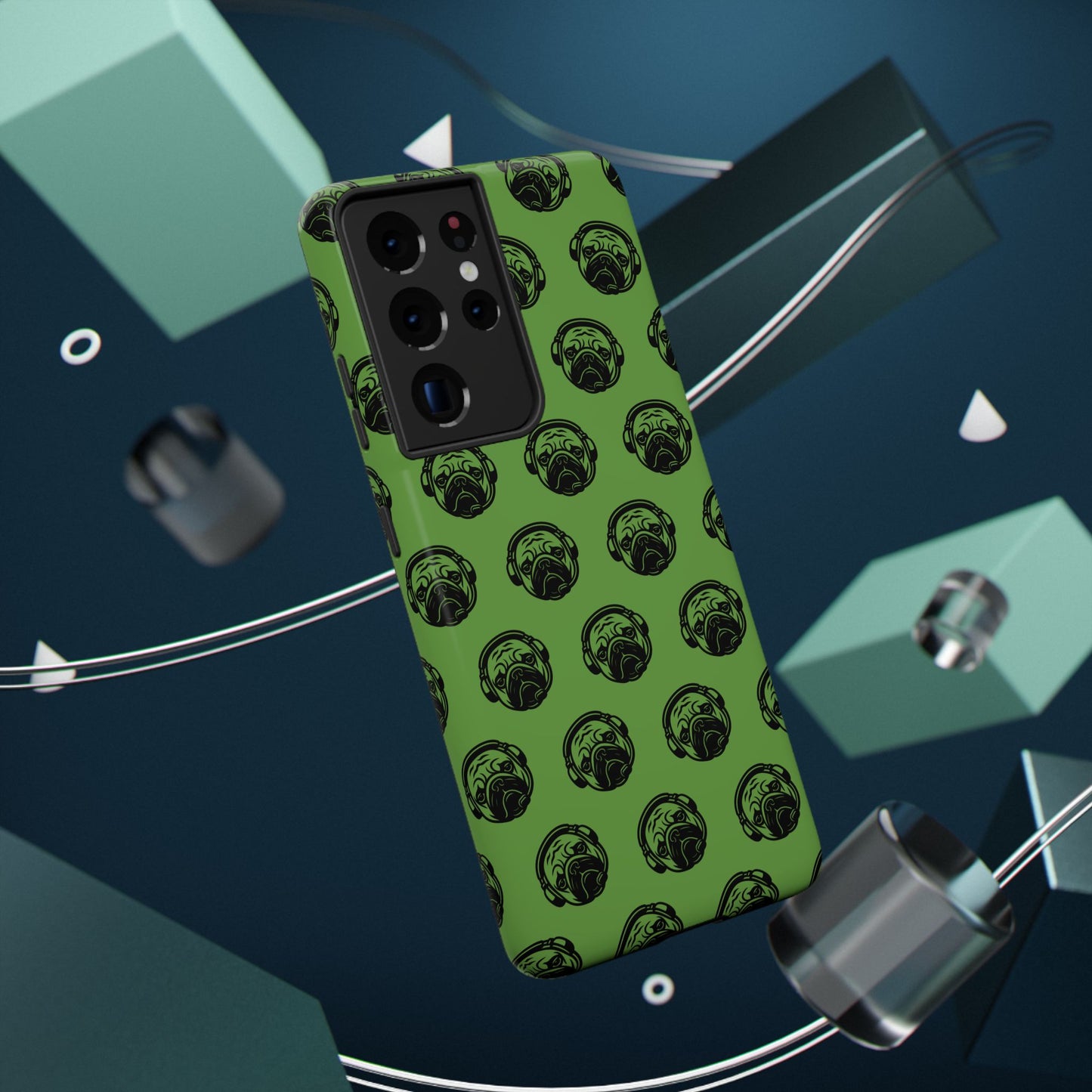[Green] Poogstek Logo Stylish Impact-Resistant Phone Case with Cool Headphone Design, Hipster Gift, Fun Phone Accessory, Trendy Tech Case, Unique [...]