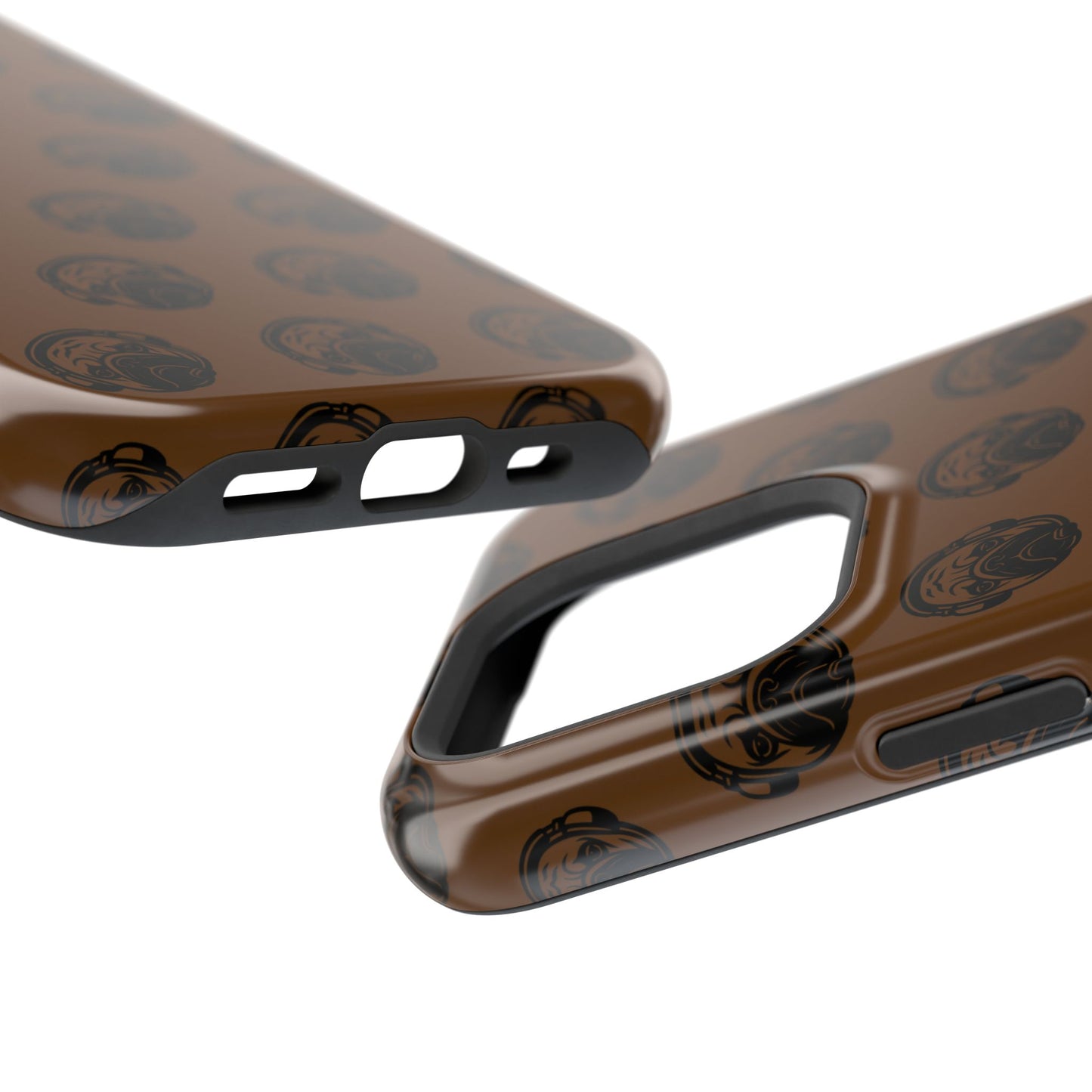 [Brown] Poogstek Logo Stylish Impact-Resistant Phone Case with Cool Headphone Design, Hipster Gift, Fun Phone Accessory, Trendy Tech Case, Unique [...]