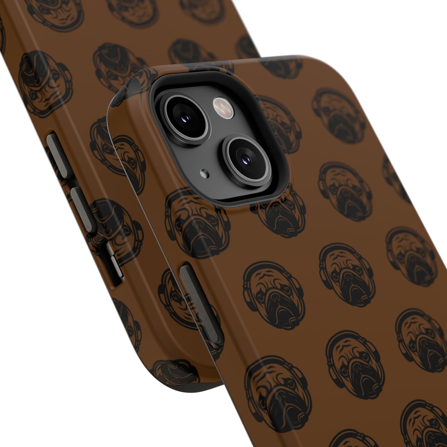 [Brown] Poogstek Logo Stylish Impact-Resistant Phone Case with Cool Headphone Design, Hipster Gift, Fun Phone Accessory, Trendy Tech Case, Unique [...]