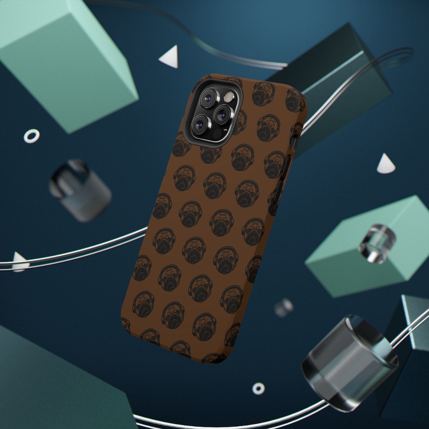 [Brown] Poogstek Logo Stylish Impact-Resistant Phone Case with Cool Headphone Design, Hipster Gift, Fun Phone Accessory, Trendy Tech Case, Unique [...]