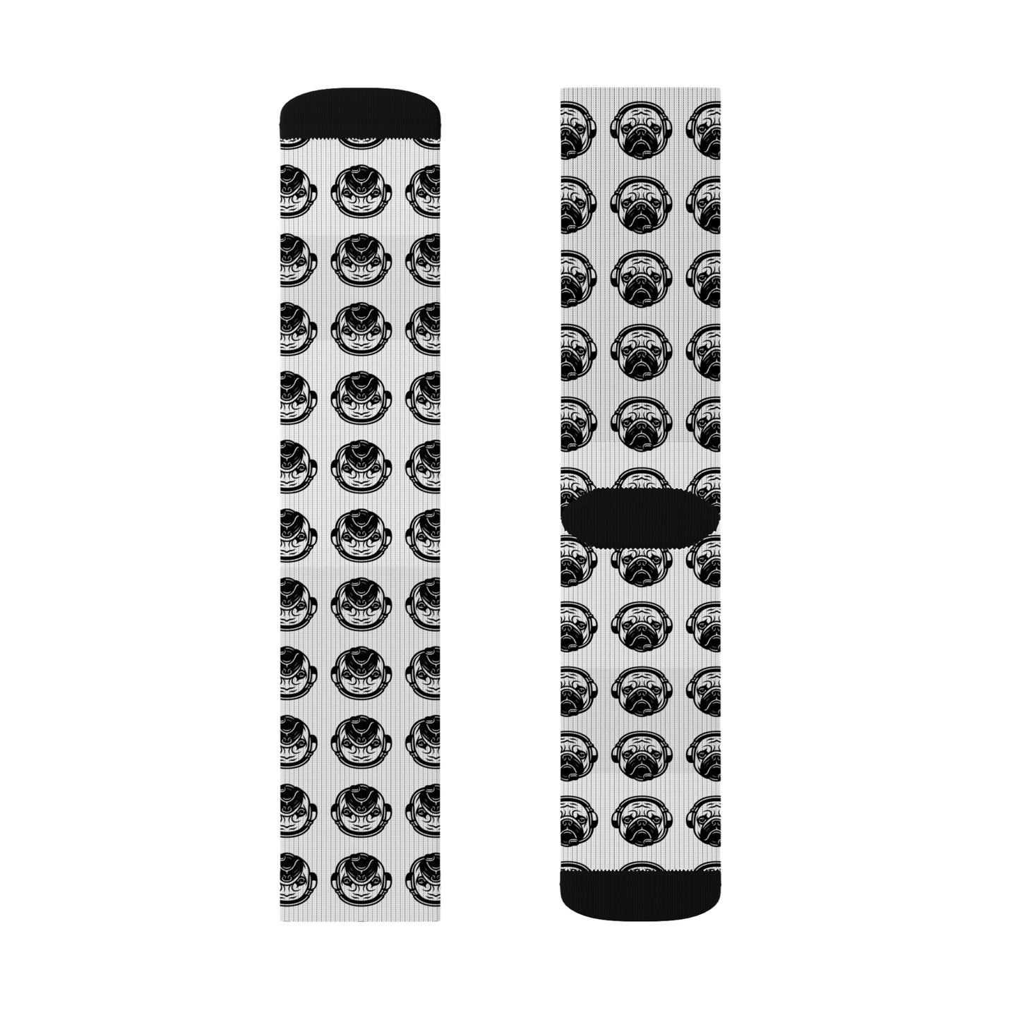 [White] Poogstek Whimsical Sublimation Socks, Cozy Gift for Friends, Fun Fashion Accessory, Everyday Wear, Unique Patterned Socks