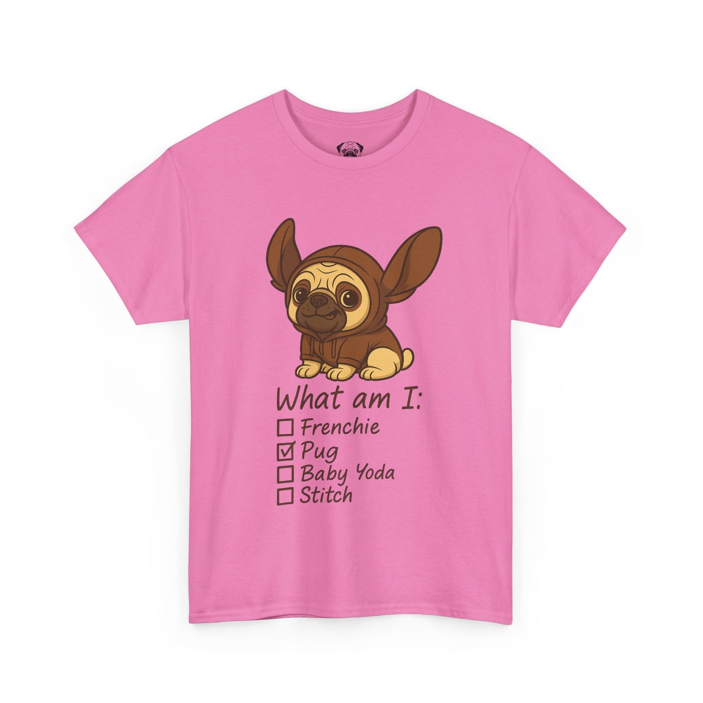 Pug Frenchie or Baby Yoda Tee, Casual Dog Lover's T-Shirt, Halloween Gift for Pet Owners, Funny Friendship Shirt, Unisex Cotton Tee
