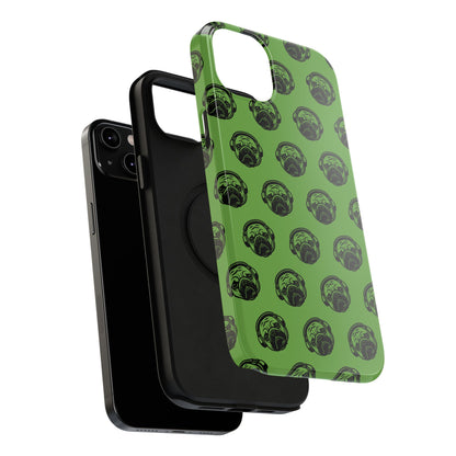 [Green] Poogstek Logo Stylish Impact-Resistant Phone Case with Cool Headphone Design, Hipster Gift, Fun Phone Accessory, Trendy Tech Case, Unique [...]