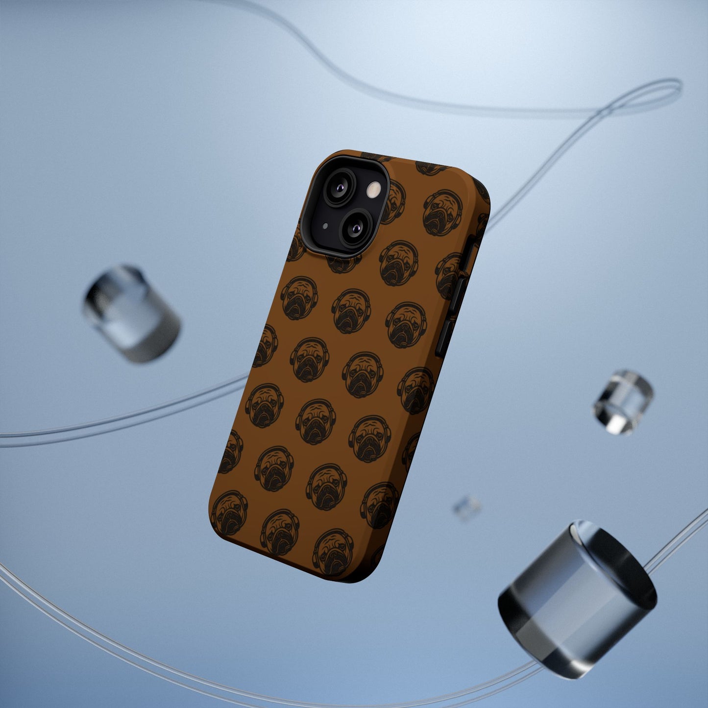 [Brown] Poogstek Logo Stylish Impact-Resistant Phone Case with Cool Headphone Design, Hipster Gift, Fun Phone Accessory, Trendy Tech Case, Unique [...]