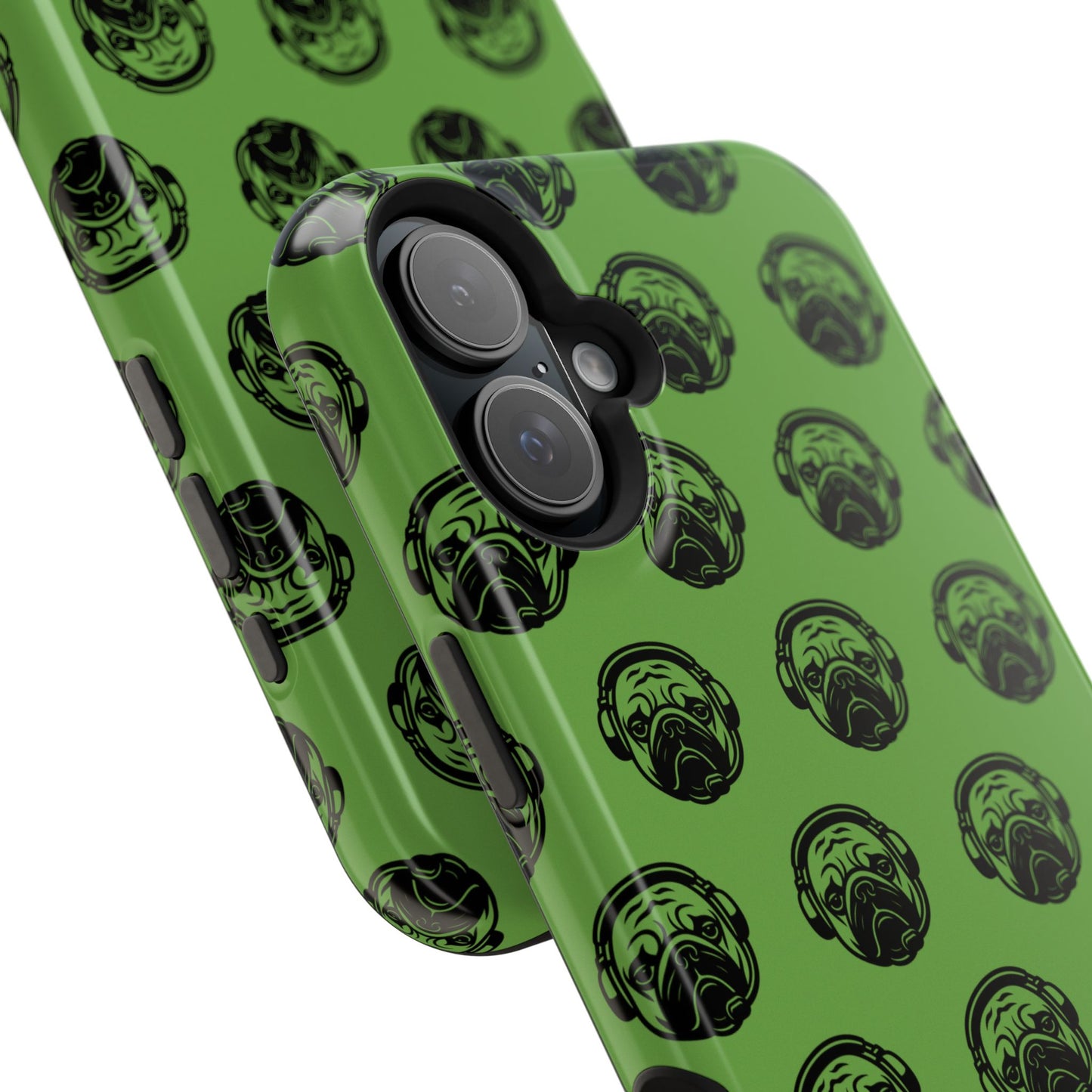 [Green] Poogstek Logo Stylish Impact-Resistant Phone Case with Cool Headphone Design, Hipster Gift, Fun Phone Accessory, Trendy Tech Case, Unique [...]