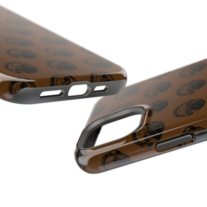 [Brown] Poogstek Logo Stylish Impact-Resistant Phone Case with Cool Headphone Design, Hipster Gift, Fun Phone Accessory, Trendy Tech Case, Unique [...]