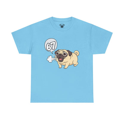 Cute Trendy Poogs Pug 67 Tee, Casual Dog Lover's T-Shirt, Gift for Pet Owners, Funny Friendship Shirt, Unisex Cotton Tee