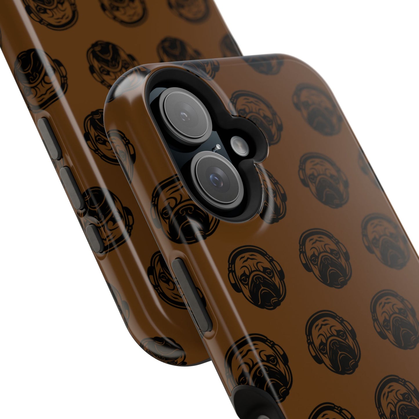 [Brown] Poogstek Logo Stylish Impact-Resistant Phone Case with Cool Headphone Design, Hipster Gift, Fun Phone Accessory, Trendy Tech Case, Unique [...]