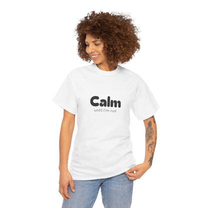 Unisex Typography Humor Tee – Calm until I'm not