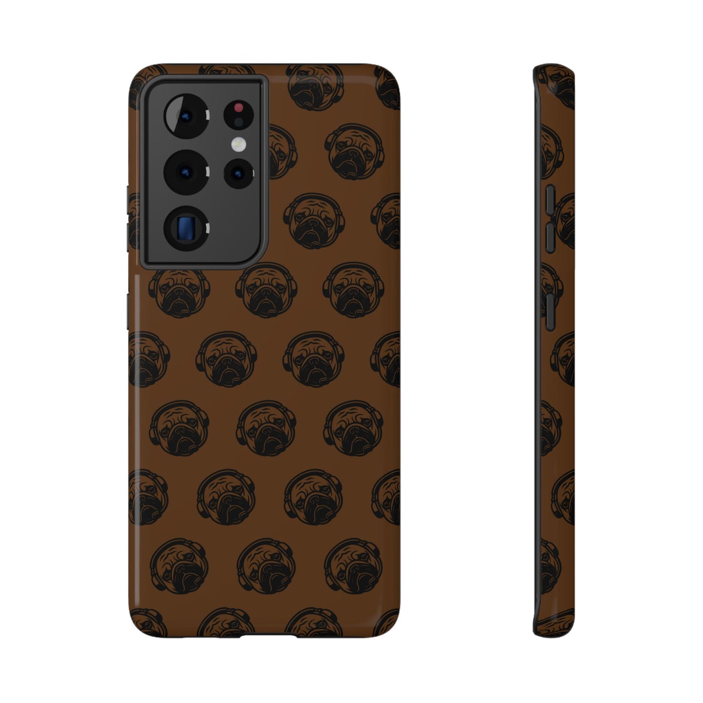 [Brown] Poogstek Logo Stylish Impact-Resistant Phone Case with Cool Headphone Design, Hipster Gift, Fun Phone Accessory, Trendy Tech Case, Unique [...]