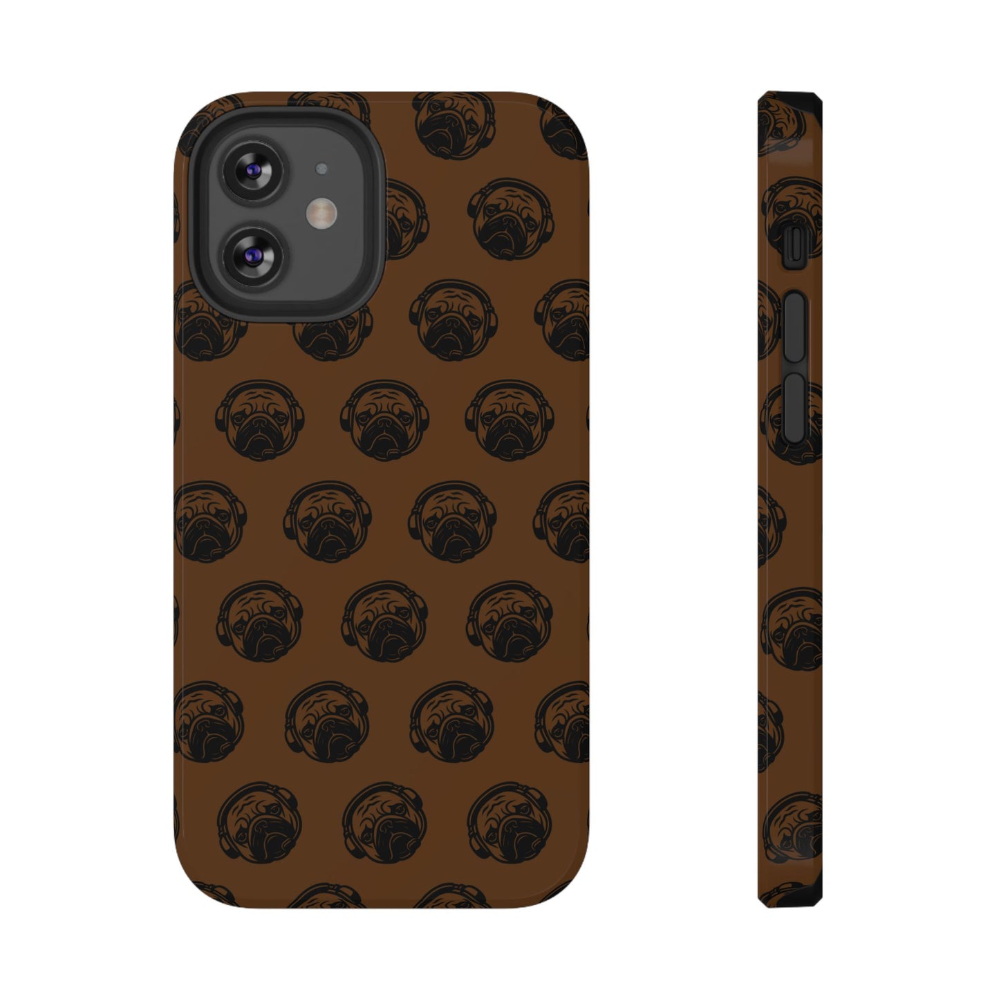 [Brown] Poogstek Logo Stylish Impact-Resistant Phone Case with Cool Headphone Design, Hipster Gift, Fun Phone Accessory, Trendy Tech Case, Unique [...]