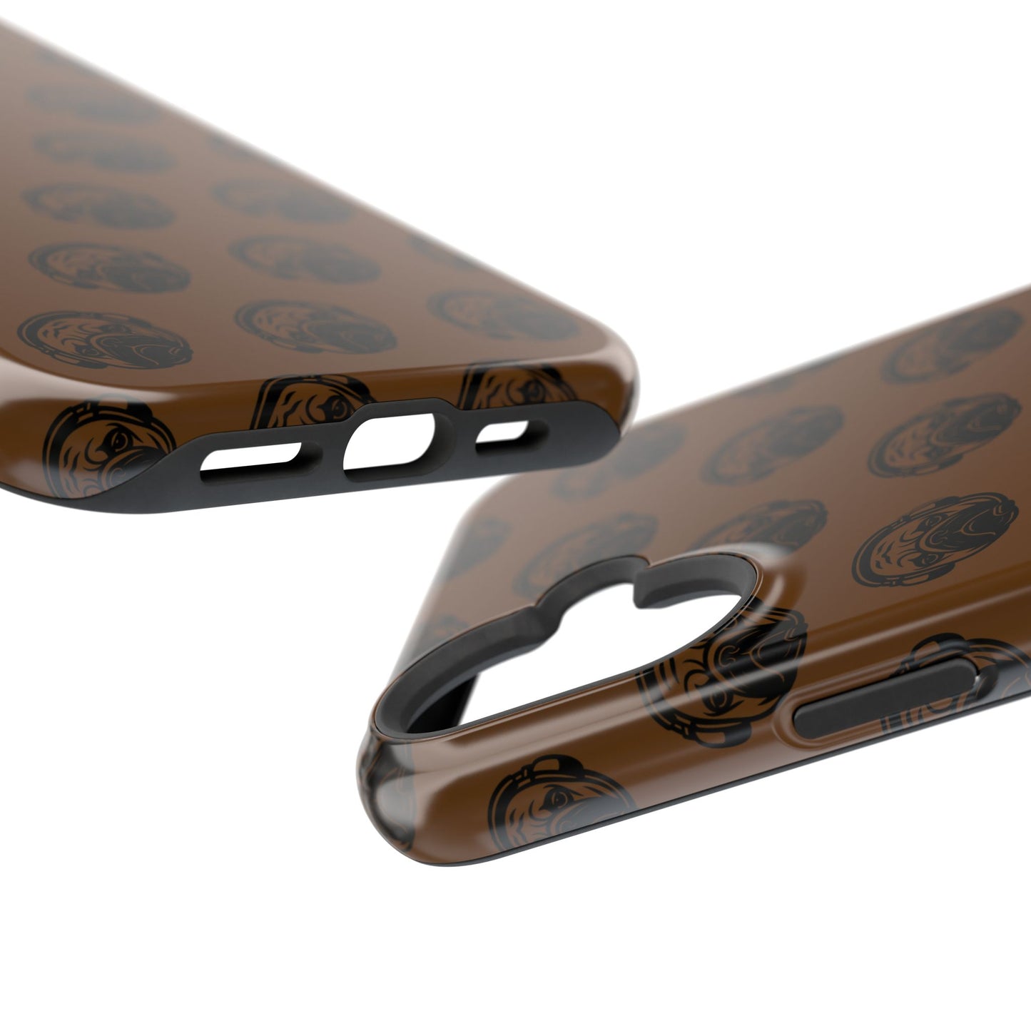 [Brown] Poogstek Logo Stylish Impact-Resistant Phone Case with Cool Headphone Design, Hipster Gift, Fun Phone Accessory, Trendy Tech Case, Unique [...]