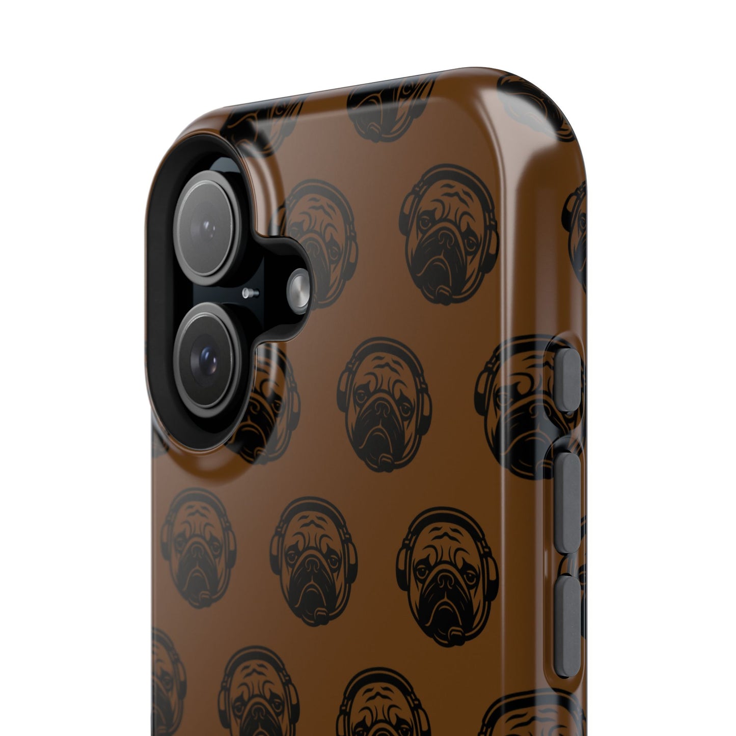 [Brown] Poogstek Logo Stylish Impact-Resistant Phone Case with Cool Headphone Design, Hipster Gift, Fun Phone Accessory, Trendy Tech Case, Unique [...]