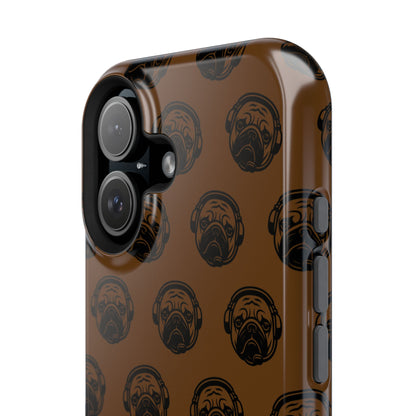 [Brown] Poogstek Logo Stylish Impact-Resistant Phone Case with Cool Headphone Design, Hipster Gift, Fun Phone Accessory, Trendy Tech Case, Unique [...]