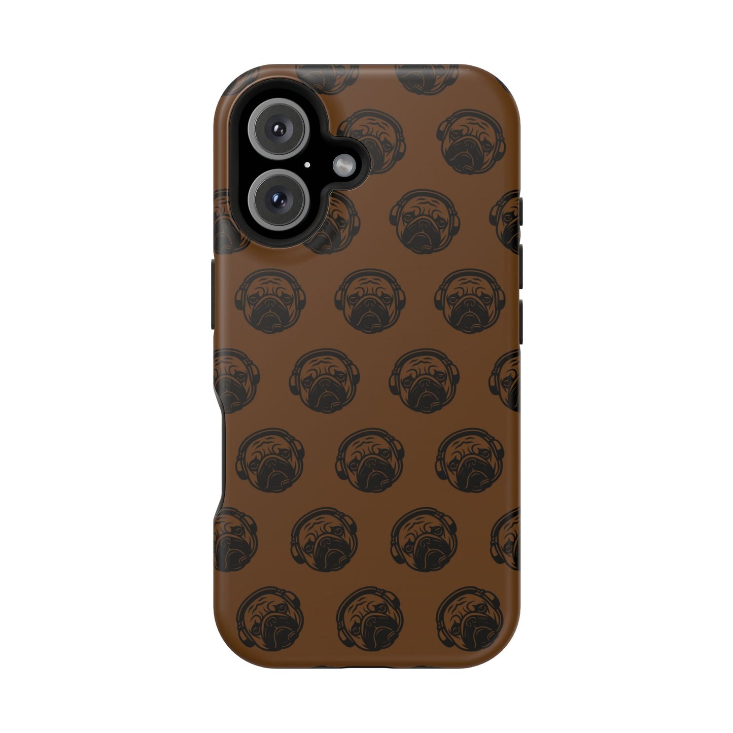 [Brown] Poogstek Logo Stylish Impact-Resistant Phone Case with Cool Headphone Design, Hipster Gift, Fun Phone Accessory, Trendy Tech Case, Unique [...]