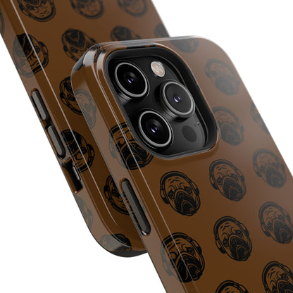[Brown] Poogstek Logo Stylish Impact-Resistant Phone Case with Cool Headphone Design, Hipster Gift, Fun Phone Accessory, Trendy Tech Case, Unique [...]