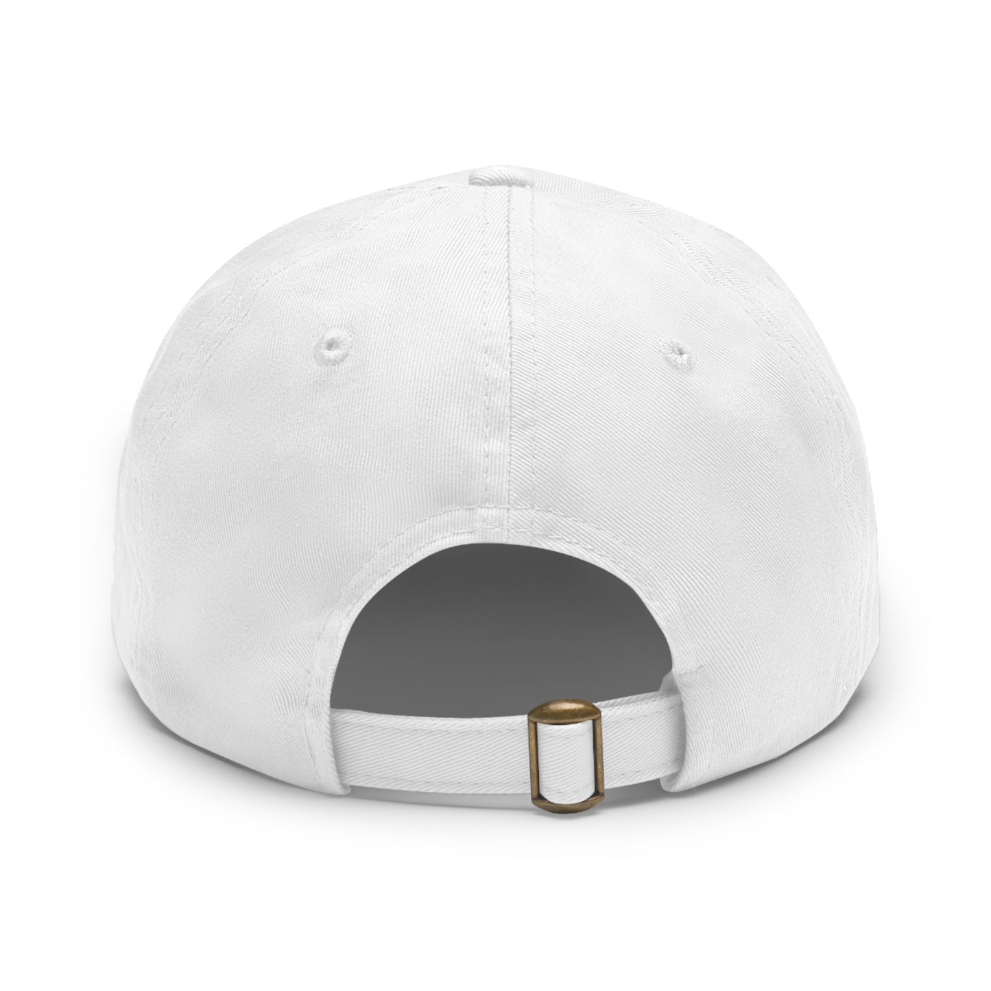 [White] Unisex Poogstek Hat with Leather Patch, Cute Pet Lover Cap, Gift for Dog Owners, Adjustable Baseball Cap, Fun Casual Headwear
