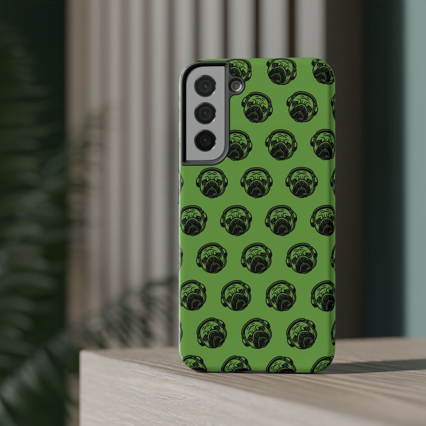 [Green] Poogstek Logo Stylish Impact-Resistant Phone Case with Cool Headphone Design, Hipster Gift, Fun Phone Accessory, Trendy Tech Case, Unique [...]