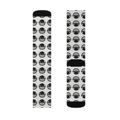 [White] Poogstek Whimsical Sublimation Socks, Cozy Gift for Friends, Fun Fashion Accessory, Everyday Wear, Unique Patterned Socks