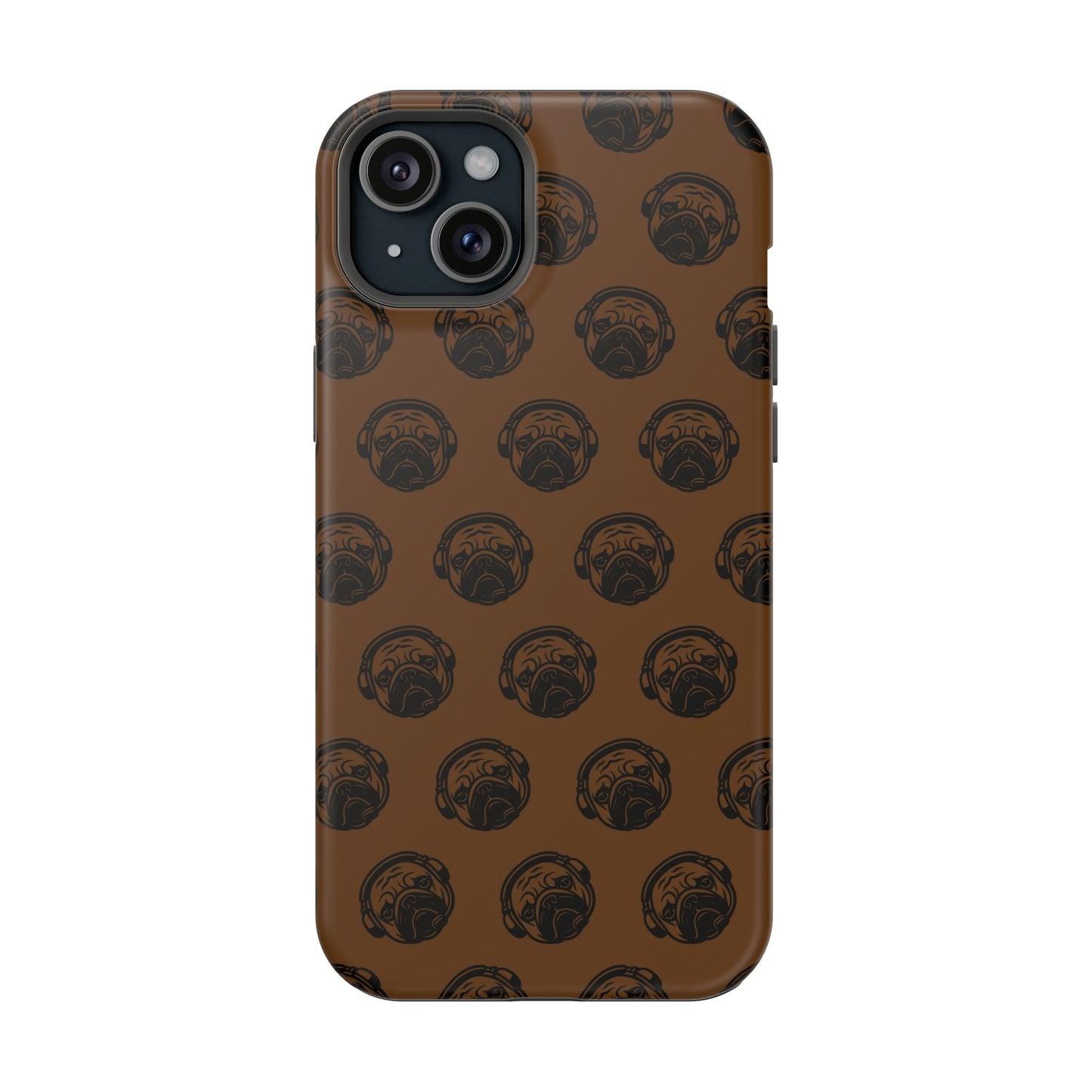 [Brown] Poogstek Logo Stylish Impact-Resistant Phone Case with Cool Headphone Design, Hipster Gift, Fun Phone Accessory, Trendy Tech Case, Unique [...]