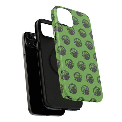 [Green] Poogstek Logo Stylish Impact-Resistant Phone Case with Cool Headphone Design, Hipster Gift, Fun Phone Accessory, Trendy Tech Case, Unique [...]