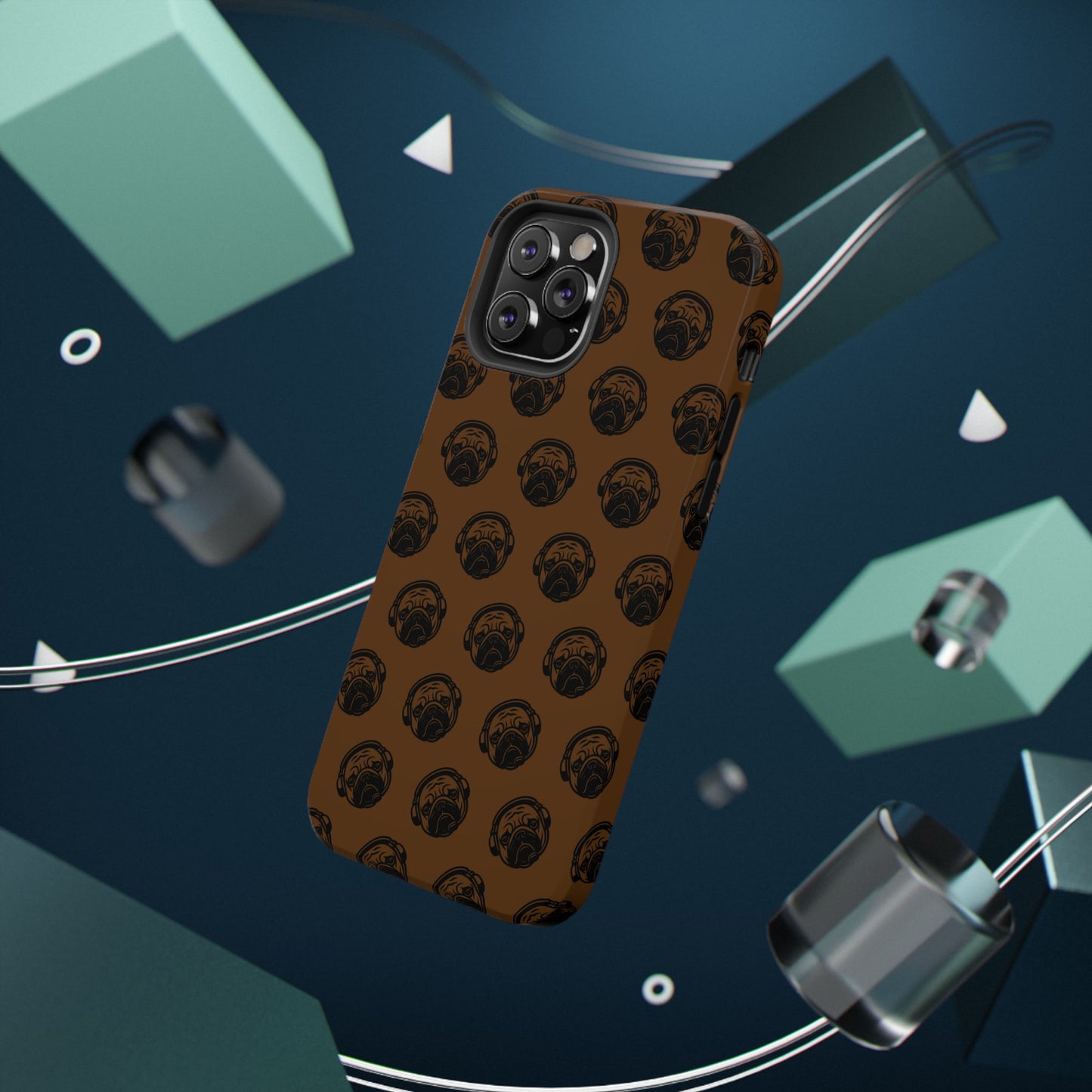 [Brown] Poogstek Logo Stylish Impact-Resistant Phone Case with Cool Headphone Design, Hipster Gift, Fun Phone Accessory, Trendy Tech Case, Unique [...]