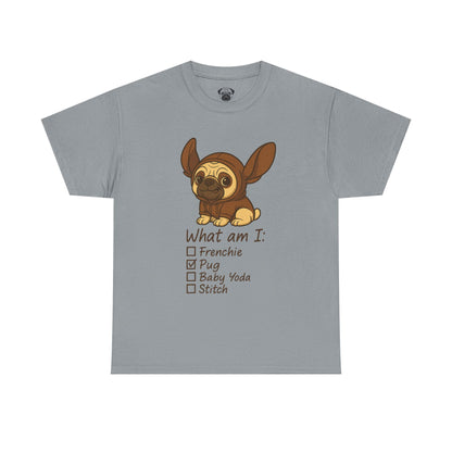 Pug Frenchie or Baby Yoda Tee, Casual Dog Lover's T-Shirt, Halloween Gift for Pet Owners, Funny Friendship Shirt, Unisex Cotton Tee