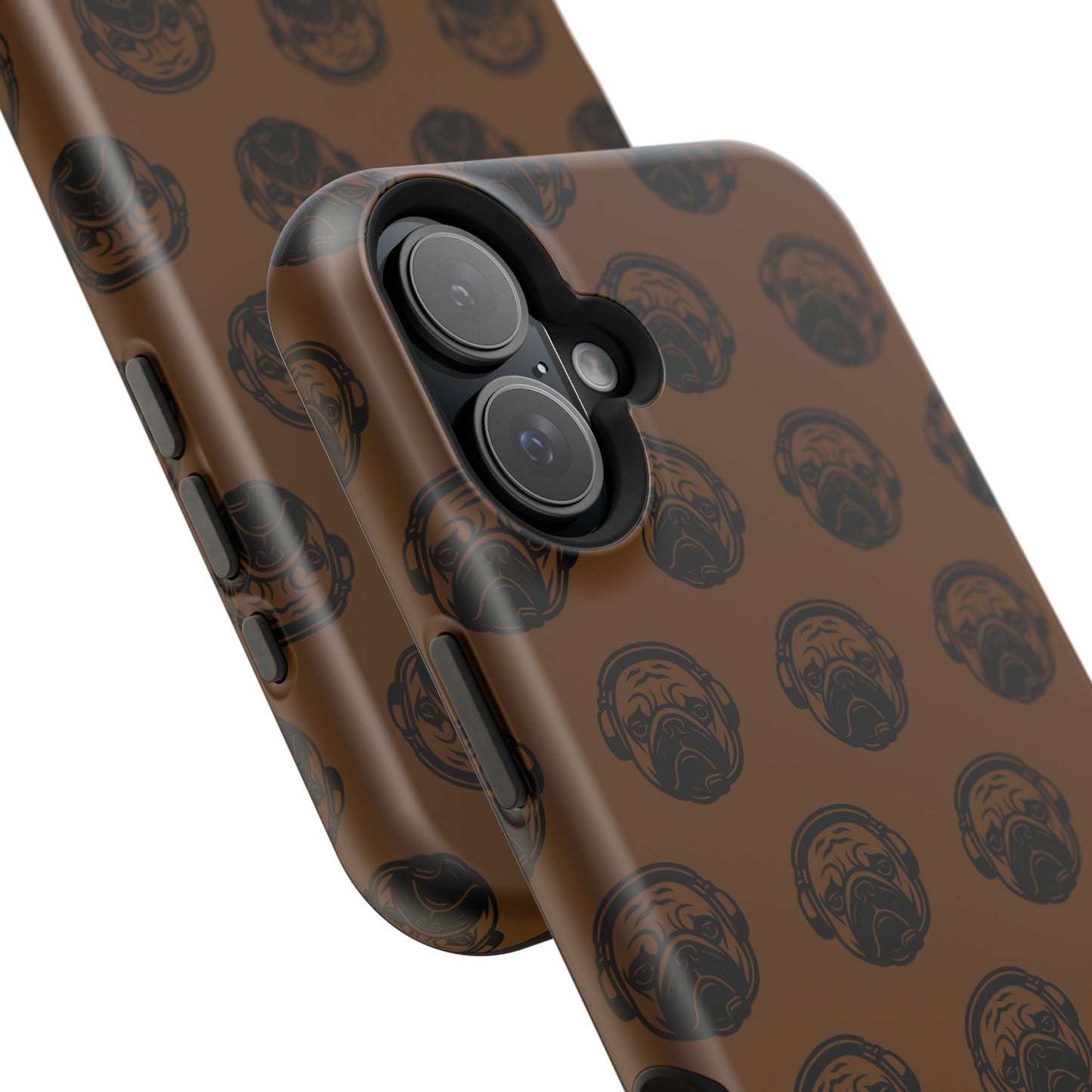 [Brown] Poogstek Logo Stylish Impact-Resistant Phone Case with Cool Headphone Design, Hipster Gift, Fun Phone Accessory, Trendy Tech Case, Unique [...]