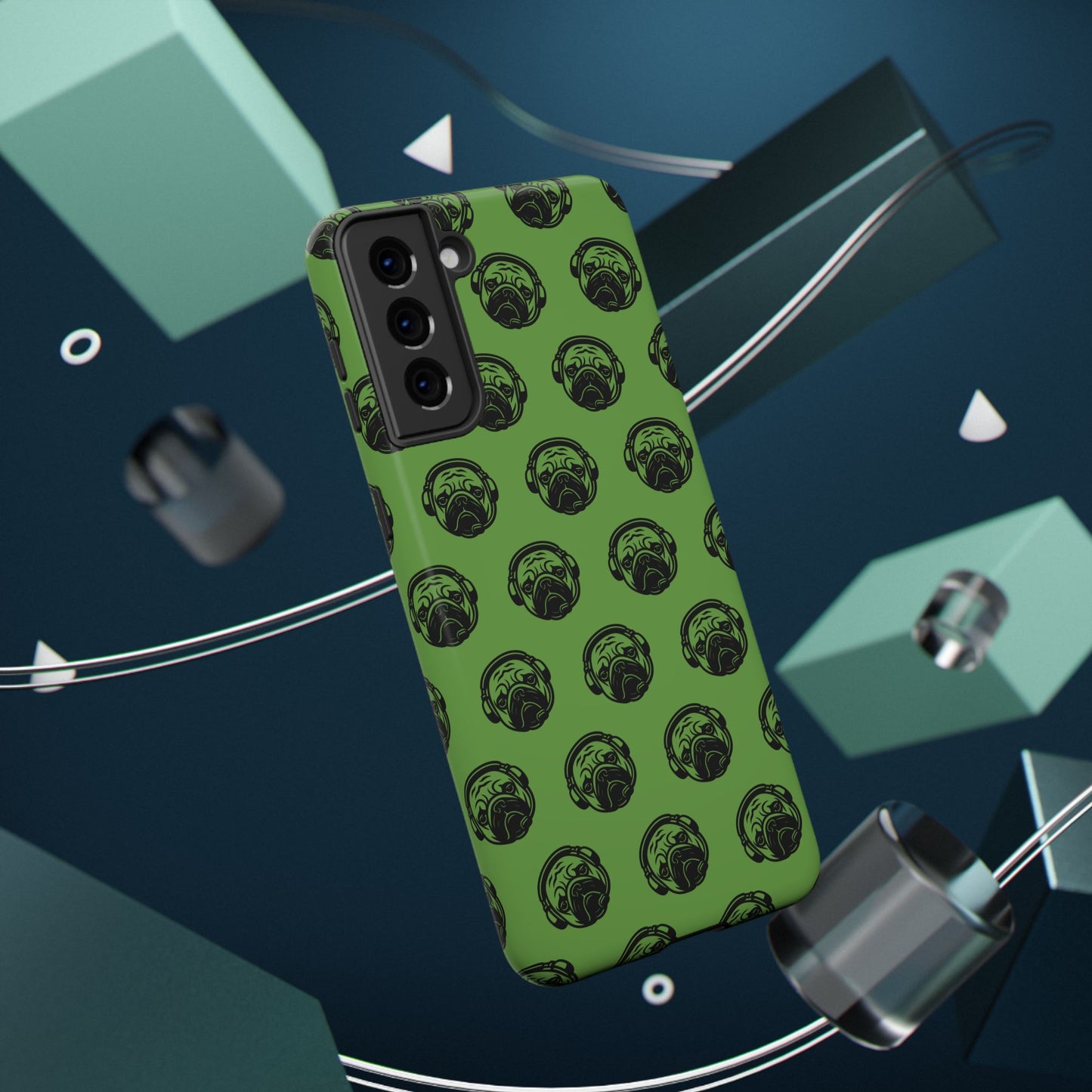 [Green] Poogstek Logo Stylish Impact-Resistant Phone Case with Cool Headphone Design, Hipster Gift, Fun Phone Accessory, Trendy Tech Case, Unique [...]