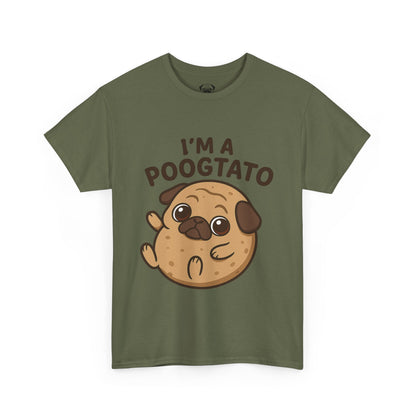 Cute Pug Potato Poogtato Tee, Casual Dog Lover's T-Shirt, Halloween Gift for Pet Owners, Funny Friendship Shirt, Unisex Cotton Tee