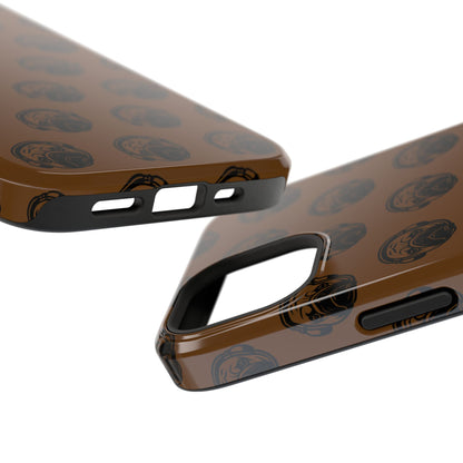 [Brown] Poogstek Logo Stylish Impact-Resistant Phone Case with Cool Headphone Design, Hipster Gift, Fun Phone Accessory, Trendy Tech Case, Unique [...]