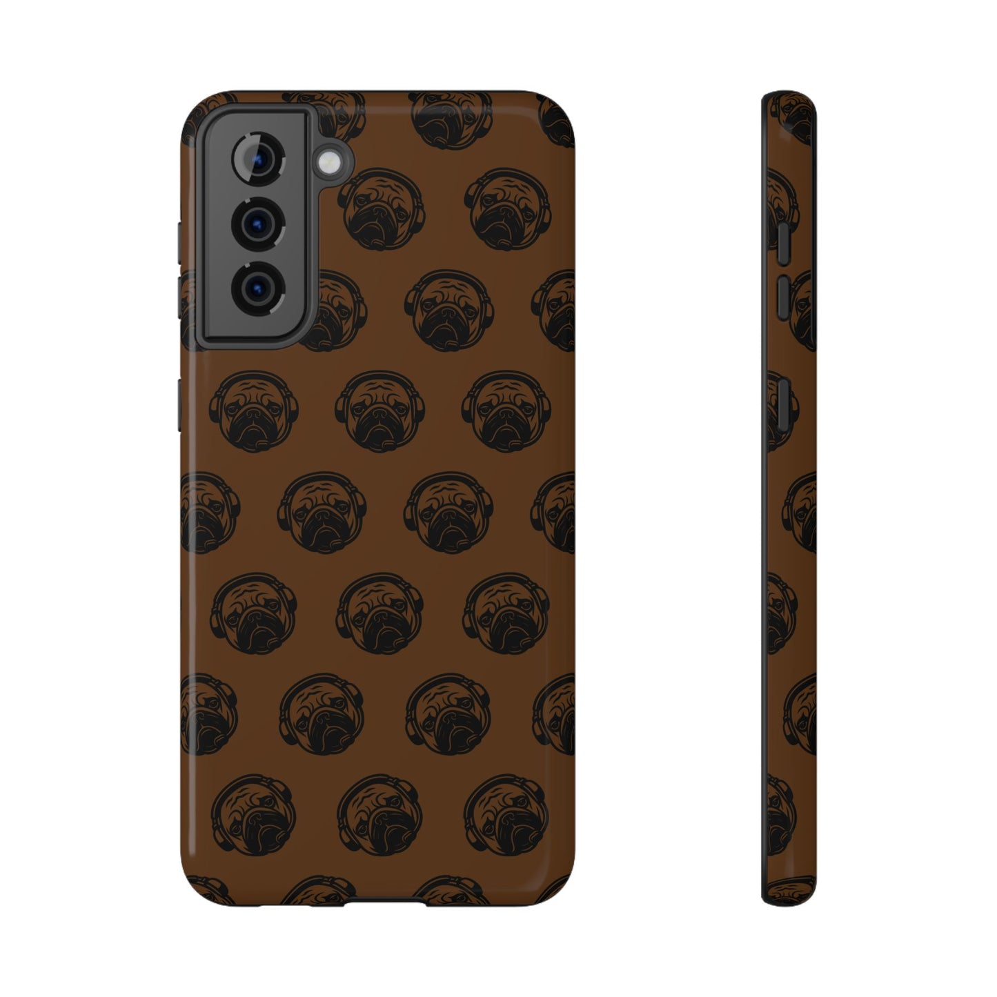 [Brown] Poogstek Logo Stylish Impact-Resistant Phone Case with Cool Headphone Design, Hipster Gift, Fun Phone Accessory, Trendy Tech Case, Unique [...]