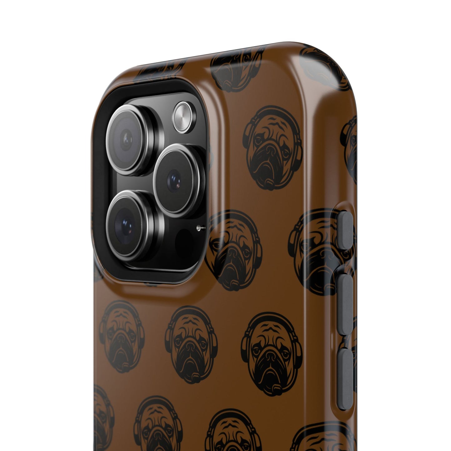 [Brown] Poogstek Logo Stylish Impact-Resistant Phone Case with Cool Headphone Design, Hipster Gift, Fun Phone Accessory, Trendy Tech Case, Unique [...]