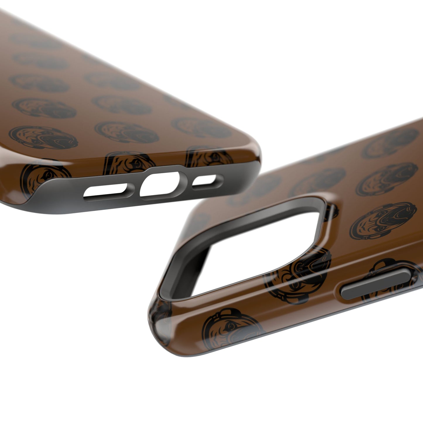 [Brown] Poogstek Logo Stylish Impact-Resistant Phone Case with Cool Headphone Design, Hipster Gift, Fun Phone Accessory, Trendy Tech Case, Unique [...]