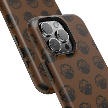 [Brown] Poogstek Logo Stylish Impact-Resistant Phone Case with Cool Headphone Design, Hipster Gift, Fun Phone Accessory, Trendy Tech Case, Unique [...]