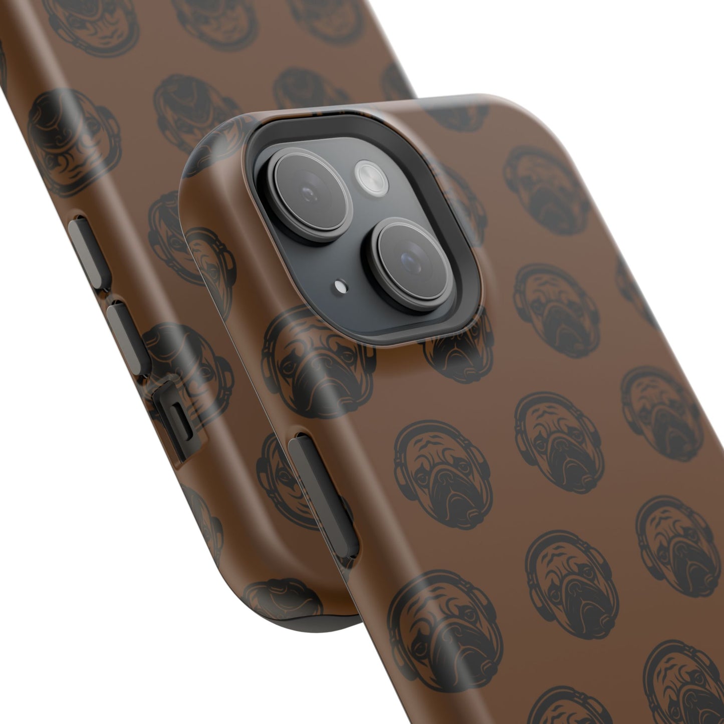 [Brown] Poogstek Logo Stylish Impact-Resistant Phone Case with Cool Headphone Design, Hipster Gift, Fun Phone Accessory, Trendy Tech Case, Unique [...]