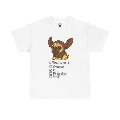 Pug Frenchie or Baby Yoda Tee, Casual Dog Lover's T-Shirt, Halloween Gift for Pet Owners, Funny Friendship Shirt, Unisex Cotton Tee