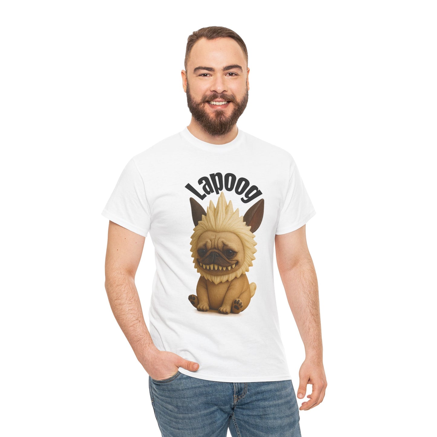 Cute Lapoog Tee, Casual Dog Lover's T-Shirt, Halloween Gift for Pet Owners, Funny Friendship Shirt, Unisex Cotton Tee