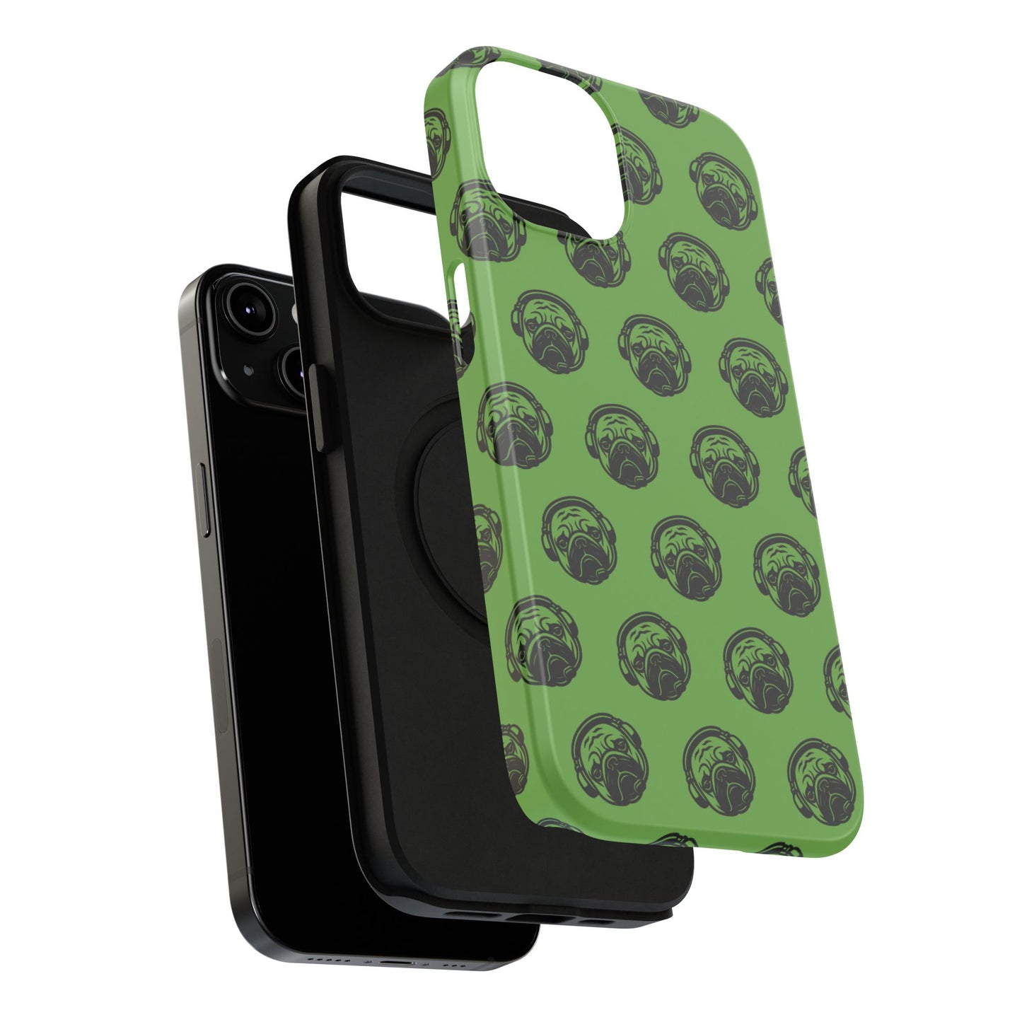 [Green] Poogstek Logo Stylish Impact-Resistant Phone Case with Cool Headphone Design, Hipster Gift, Fun Phone Accessory, Trendy Tech Case, Unique [...]