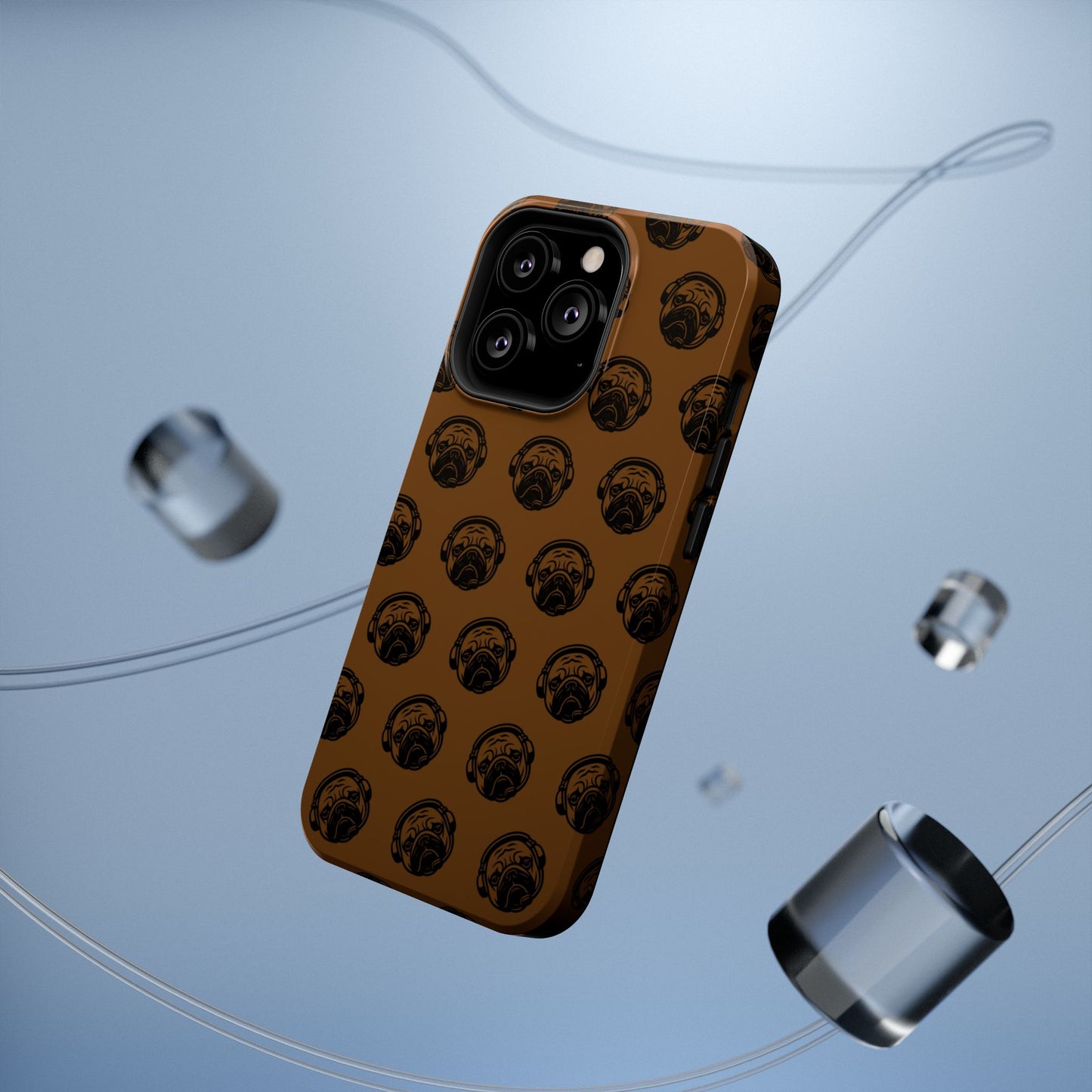 [Brown] Poogstek Logo Stylish Impact-Resistant Phone Case with Cool Headphone Design, Hipster Gift, Fun Phone Accessory, Trendy Tech Case, Unique [...]
