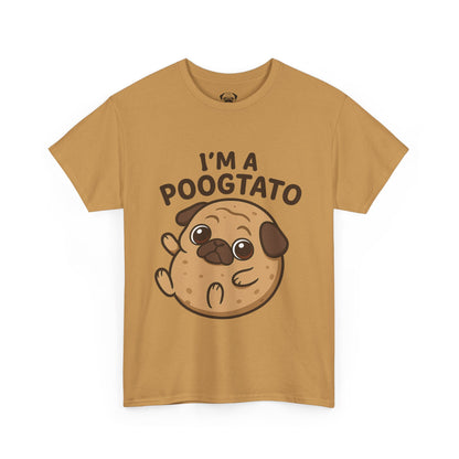 Cute Pug Potato Poogtato Tee, Casual Dog Lover's T-Shirt, Halloween Gift for Pet Owners, Funny Friendship Shirt, Unisex Cotton Tee