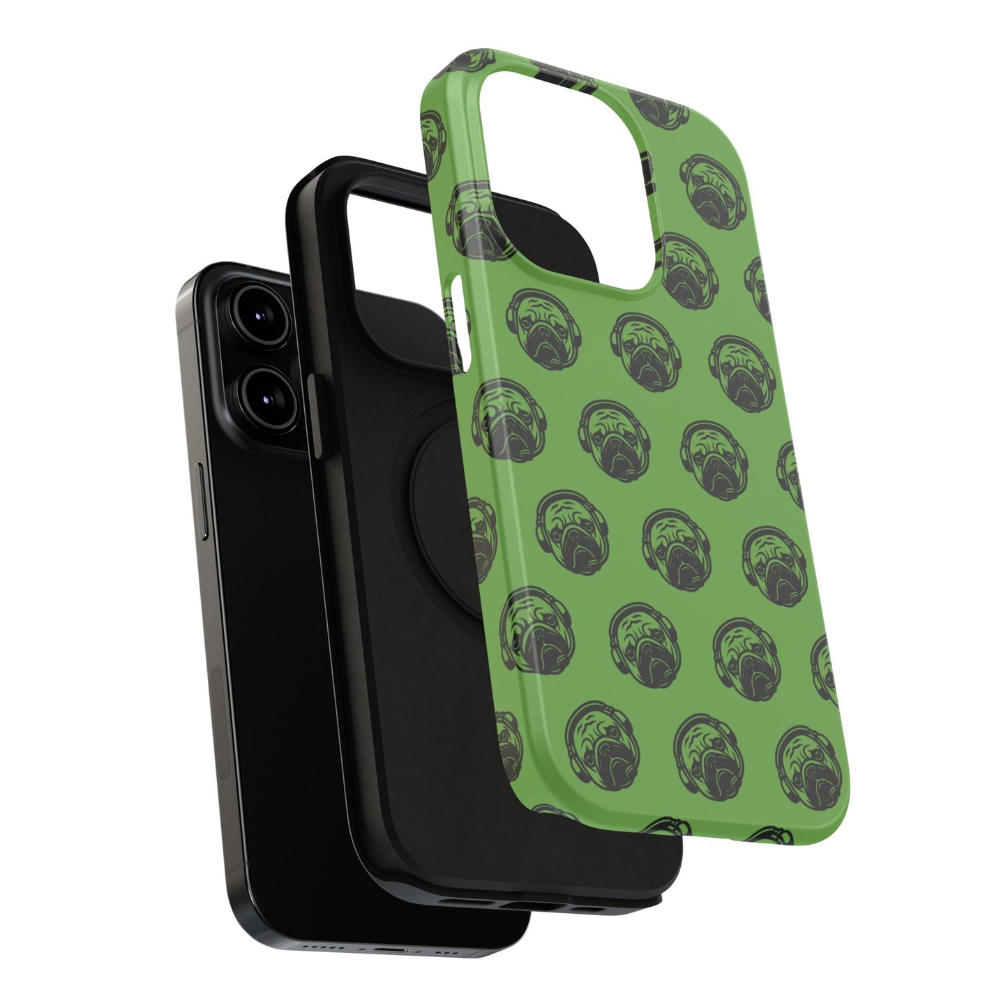 [Green] Poogstek Logo Stylish Impact-Resistant Phone Case with Cool Headphone Design, Hipster Gift, Fun Phone Accessory, Trendy Tech Case, Unique [...]