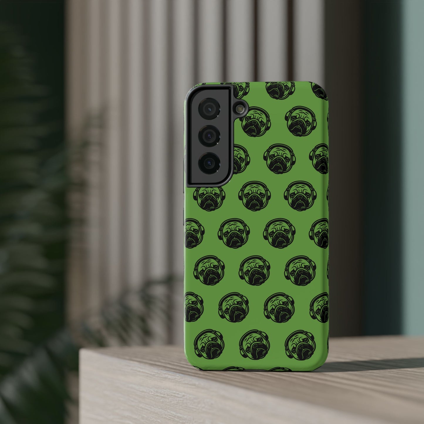 [Green] Poogstek Logo Stylish Impact-Resistant Phone Case with Cool Headphone Design, Hipster Gift, Fun Phone Accessory, Trendy Tech Case, Unique [...]