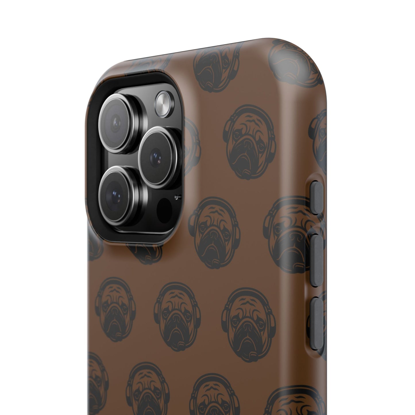 [Brown] Poogstek Logo Stylish Impact-Resistant Phone Case with Cool Headphone Design, Hipster Gift, Fun Phone Accessory, Trendy Tech Case, Unique [...]
