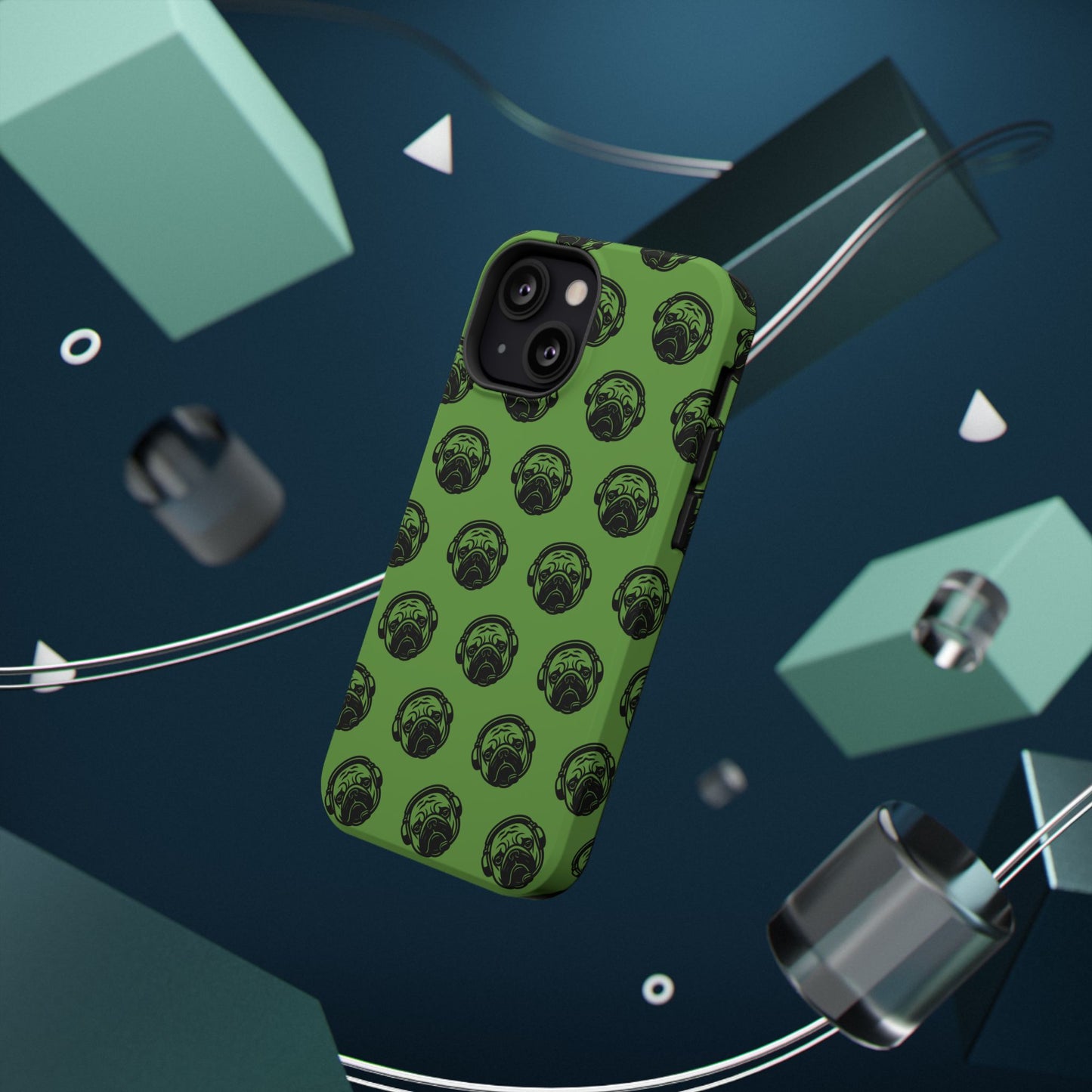 [Green] Poogstek Logo Stylish Impact-Resistant Phone Case with Cool Headphone Design, Hipster Gift, Fun Phone Accessory, Trendy Tech Case, Unique [...]