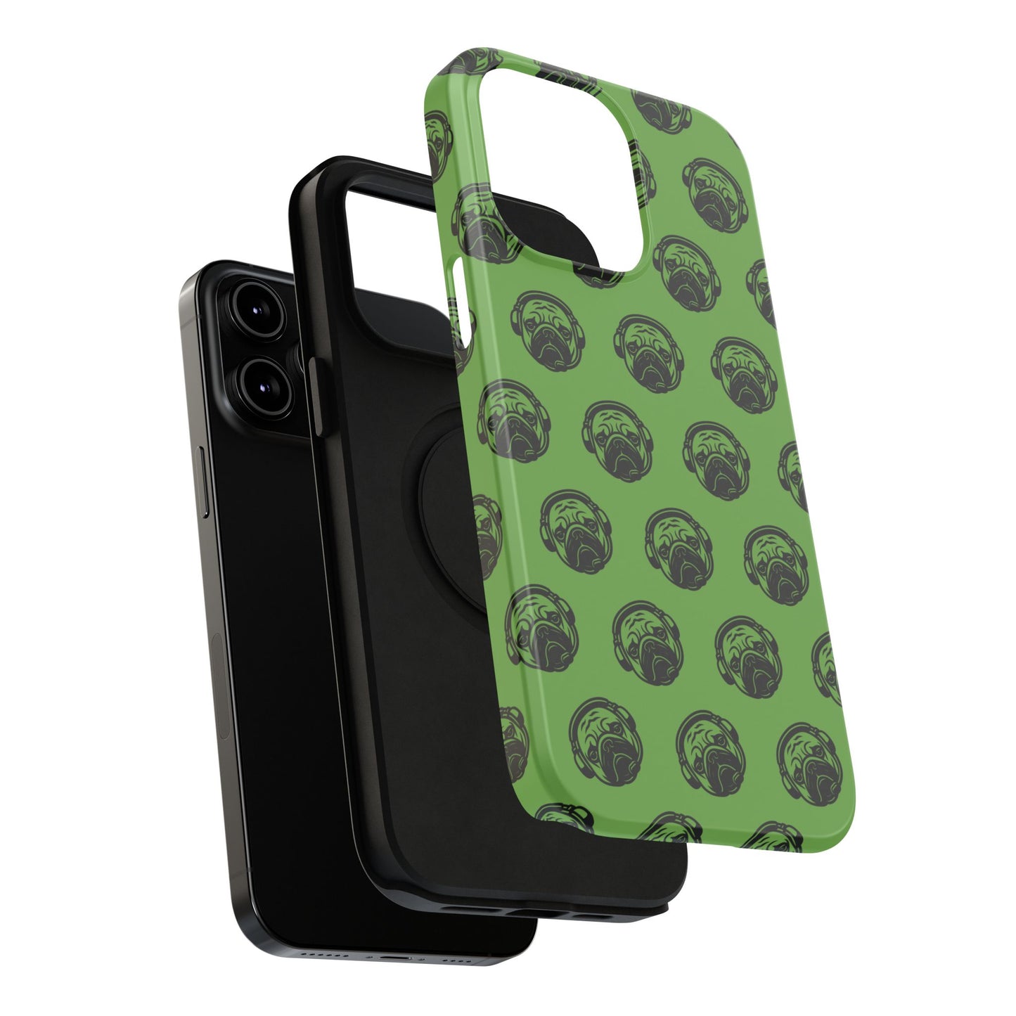 [Green] Poogstek Logo Stylish Impact-Resistant Phone Case with Cool Headphone Design, Hipster Gift, Fun Phone Accessory, Trendy Tech Case, Unique [...]