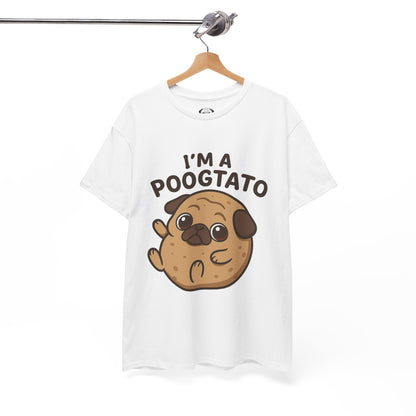 Cute Pug Potato Poogtato Tee, Casual Dog Lover's T-Shirt, Halloween Gift for Pet Owners, Funny Friendship Shirt, Unisex Cotton Tee
