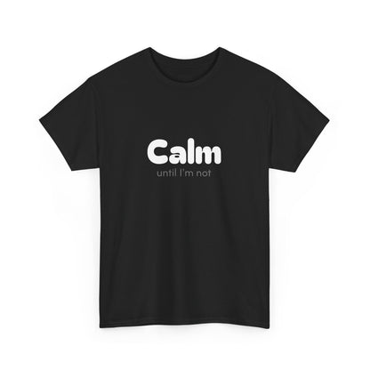 Unisex Typography Humor Tee – Calm until I'm not